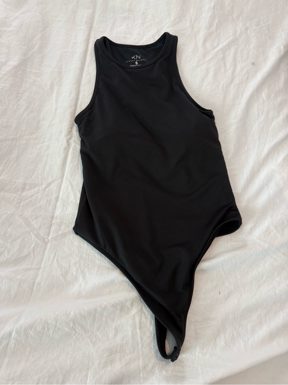 Klassy Network Black High-Neck Thong Bodysuit EUC 1127